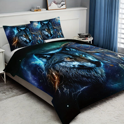 Dark Wolf 3-Piece Duvet Cover Set