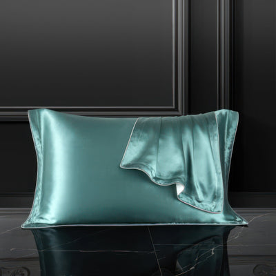 Belle Teal - Silk Pillowcase
