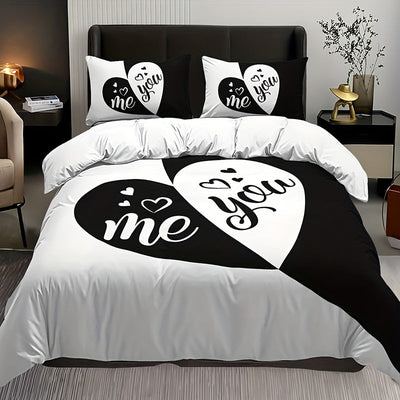 Heart Charm 3-Piece Duvet Cover Set