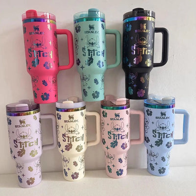 Stitch Stanley Cup Portable Car Mug Travel Coffee Cup-40Oz